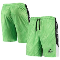 Short en filet statique FOCO Saskatchewan Rush pour hommes, vert