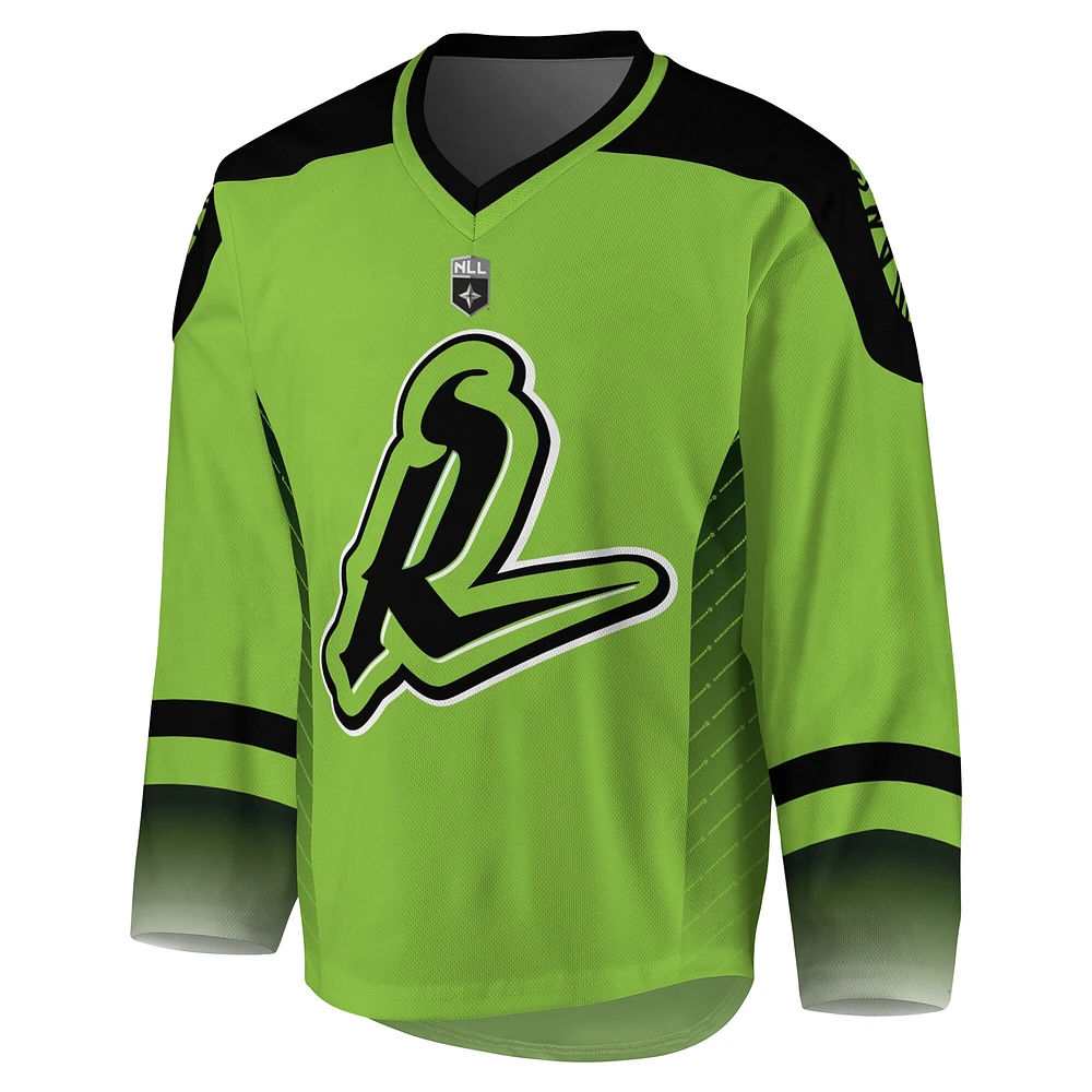 Maillot pour homme vert/noir Saskatchewan Rush Replica