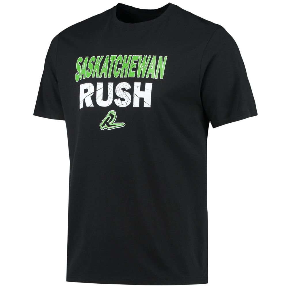 Men's Levelwear Black Saskatchewan Rush Team Logo Thrive T-Shirt