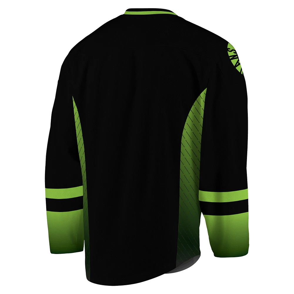 Maillot Saskatchewan Rush Replica pour jeune noir/vert kelly