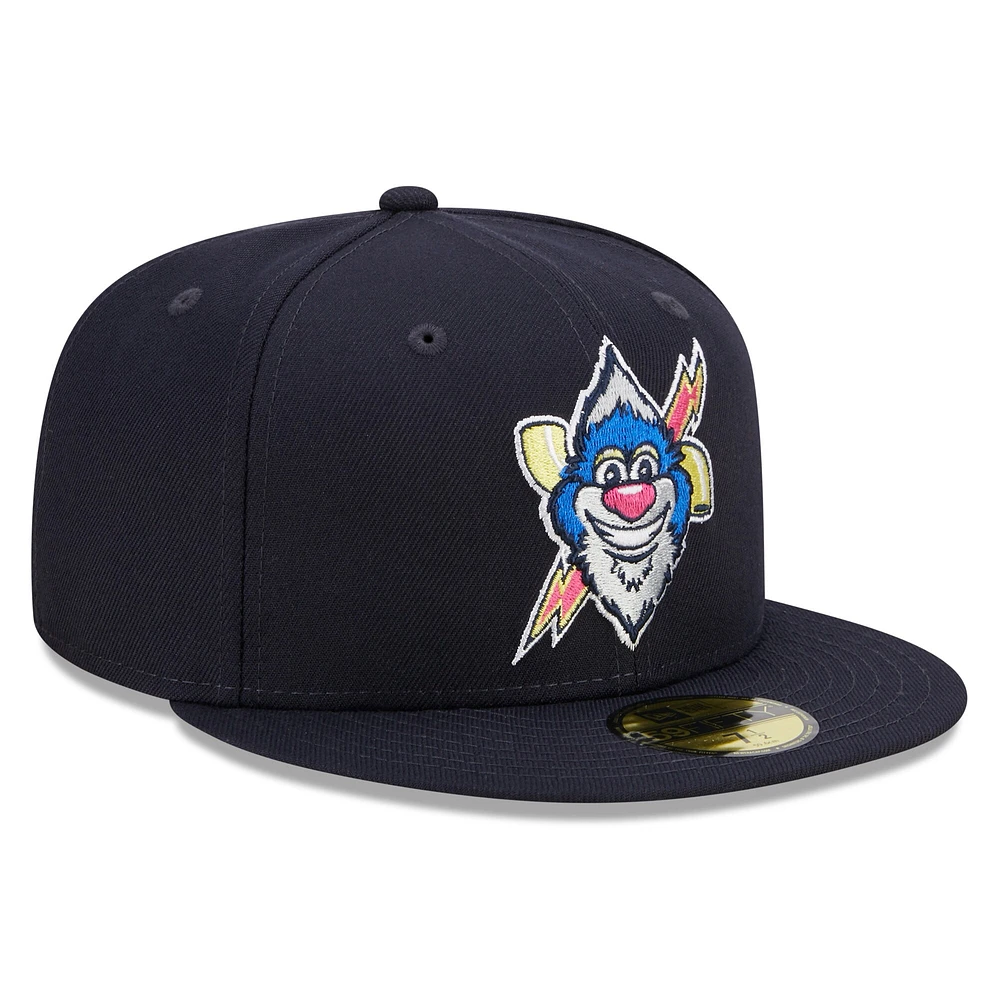 Casquette ajustée New Era Scranton Wilkes-Barre RailRiders Marvel x Minor League 59FIFTY bleu marine pour homme