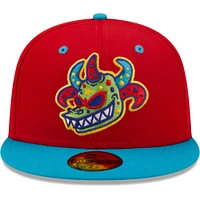 Men's New Era Red/Turquoise Vejigantes De Scranton/Wilkes-Barre Copa La Diversion 59FIFTY Fitted Hat