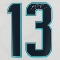 Maillot autographié par Brandon Tanev White Seattle Kraken Fanatics Breakaway avec patch de maillot de la saison inaugurale