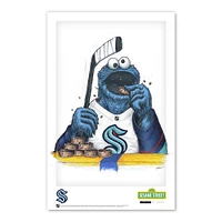 Cookie Monster Seattle Kraken 11" x 17" Sesame Street Poster Print