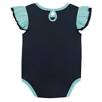 Girls Infant Navy/Light Blue Seattle Kraken Two-Pack Training Bodysuit Set