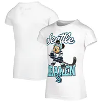 T-shirt blanc Seattle Kraken Mickey Mouse Go Team pour jeune fille