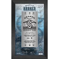 Highland Mint Seattle Kraken 12" x 20" Inaugural Home Game Signature Ticket - Photo