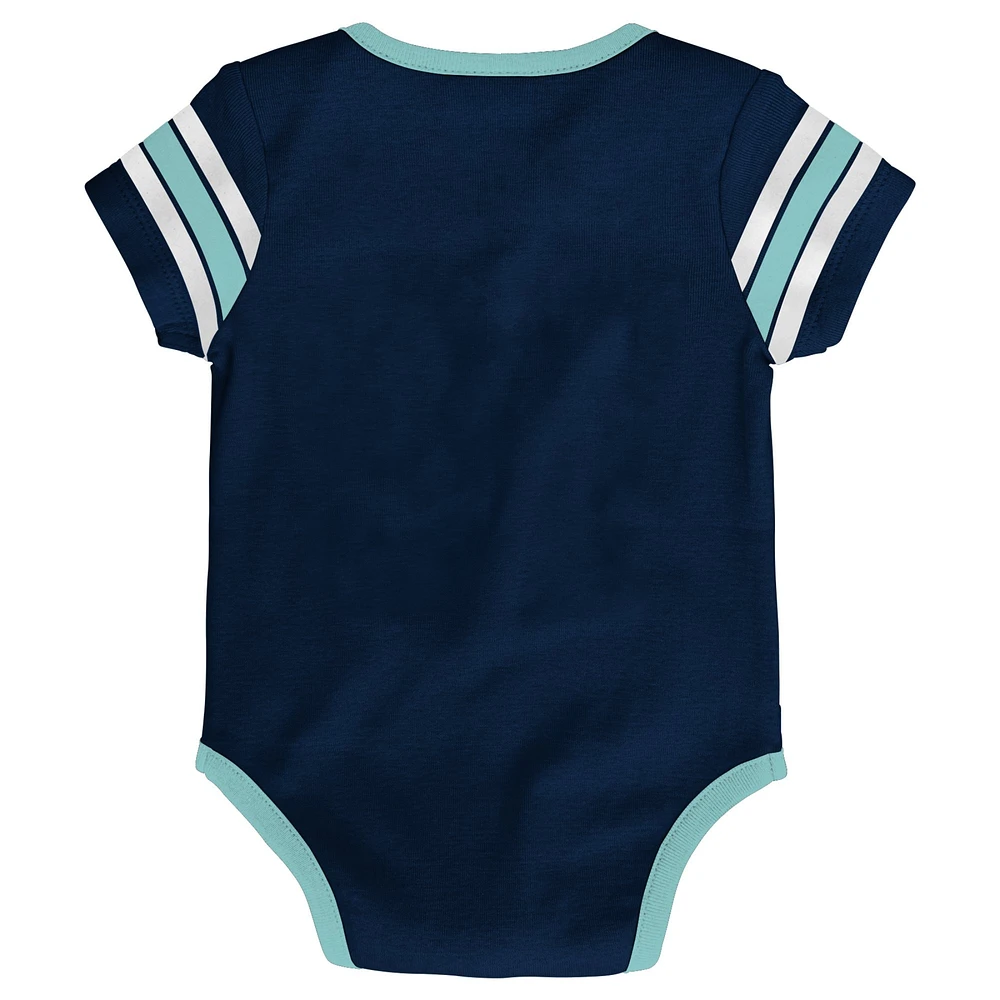 Infant Deep Sea Blue Seattle Kraken Hockey Jersey Bodysuit