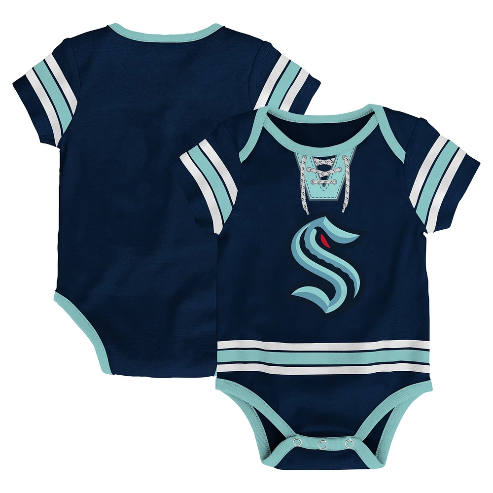 Body en jersey de hockey Seattle Kraken bleu profond pour bébé