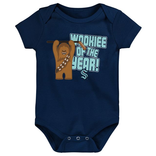 Bébé Deep Sea Blue Seattle Kraken Star Wars Wookie de l'année Body