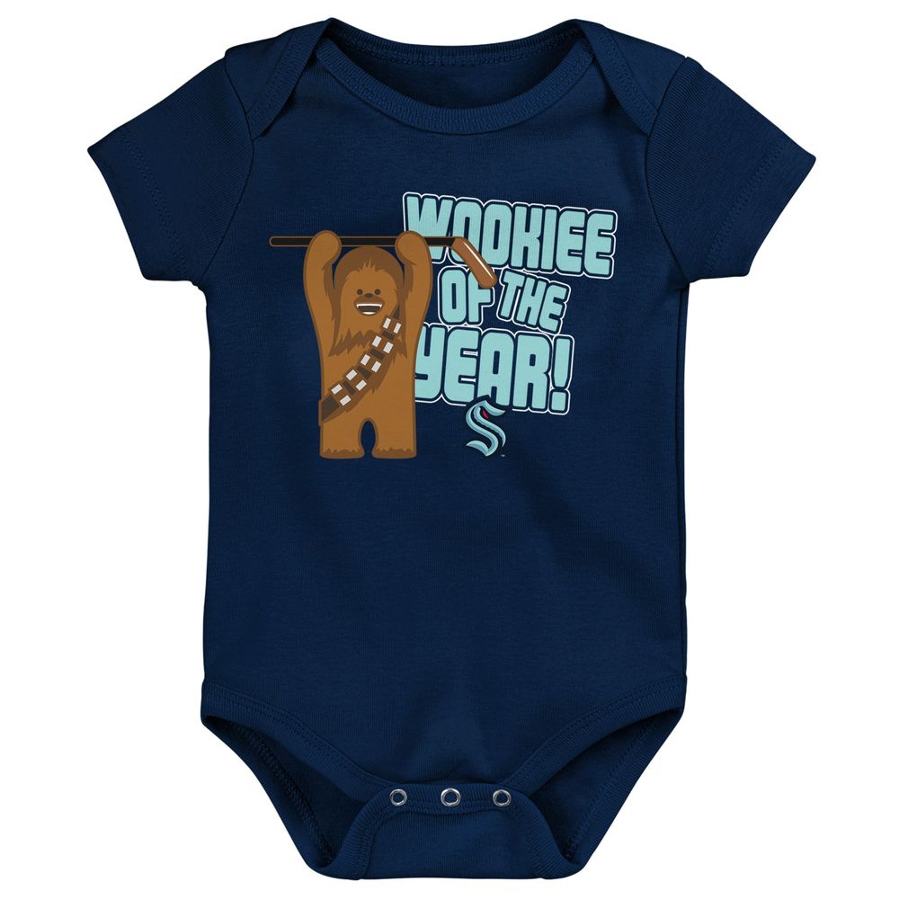 Infant Deep Sea Blue Seattle Kraken Star Wars Wookie of the Year Bodysuit