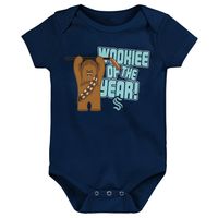 Infant Deep Sea Blue Seattle Kraken Star Wars Wookie of the Year Bodysuit