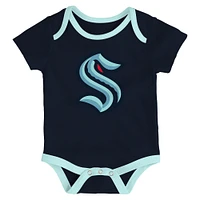 Infant Seattle Kraken Loyal Buddies Three-Pack Bodysuit Set