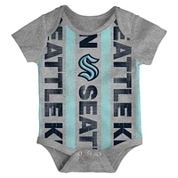 Infant Seattle Kraken Loyal Buddies Three-Pack Bodysuit Set