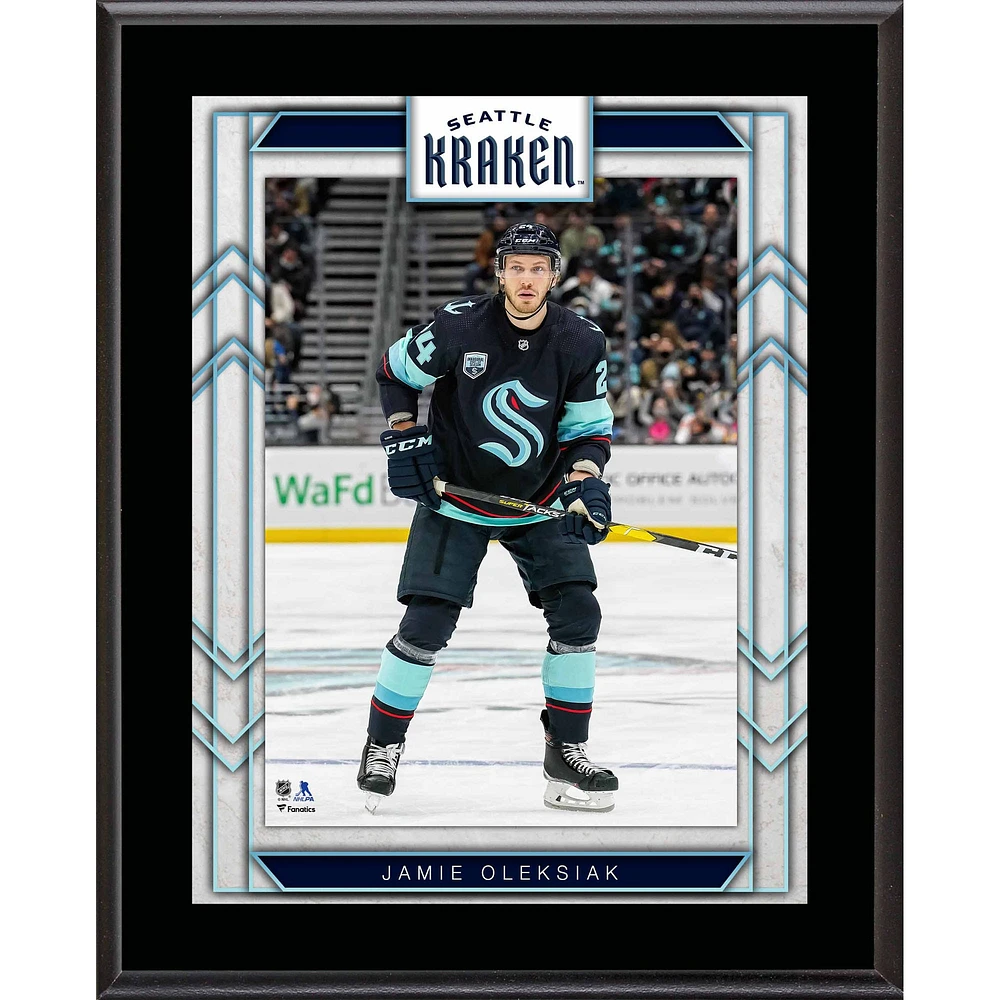 Jamie Oleksiak Seattle Kraken 10.5" x 13" Sublimated Player Plaque