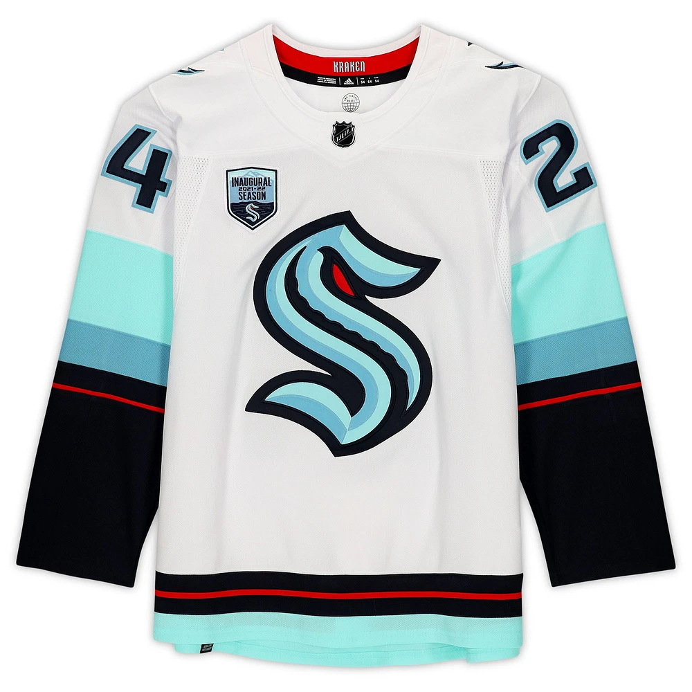 Jamie Oleksiak White Seattle Kraken Autographed adidas Authentic Jersey with Inaugural Season Jersey Patch