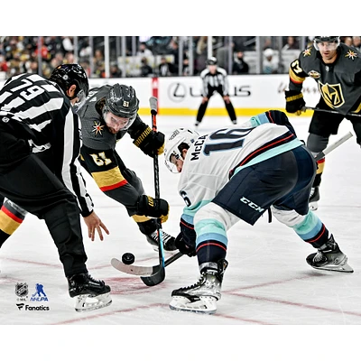 Jared McCann Seattle Kraken Unsigned Faceoff Photograph