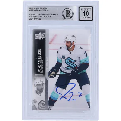 Jordan Eberle Edmonton Oilers Autographed 2010-11 Upper Deck Series 1 Young  Guns French #220 Beckett Fanatics Witnessed Authenticated Rookie Card (BGS  9/10)
