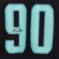 Maillot Fanatics Breakaway autographié par Marcus Johansson Deep Sea Blue Seattle Kraken avec patch de la saison inaugurale