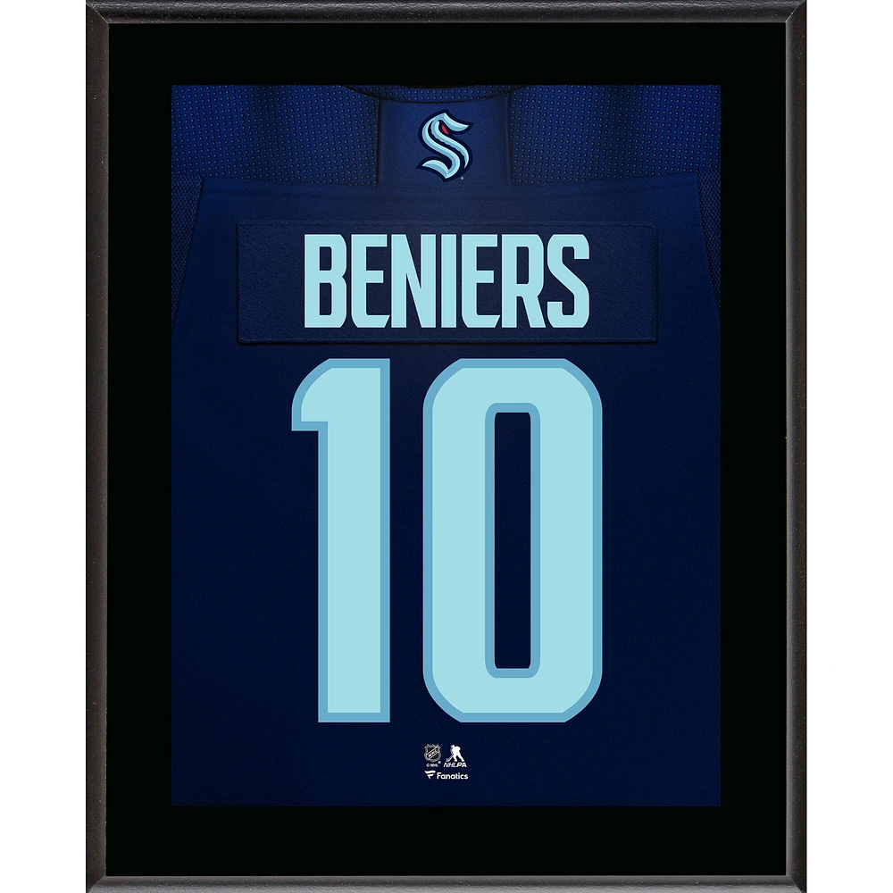 Matty Beniers Seattle Kraken 10.5" x 13" Jersey Number Sublimated Player Plaque