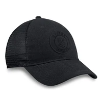 Men's Fanatics  Black Seattle Kraken Team Haze Adjustable Trucker Hat