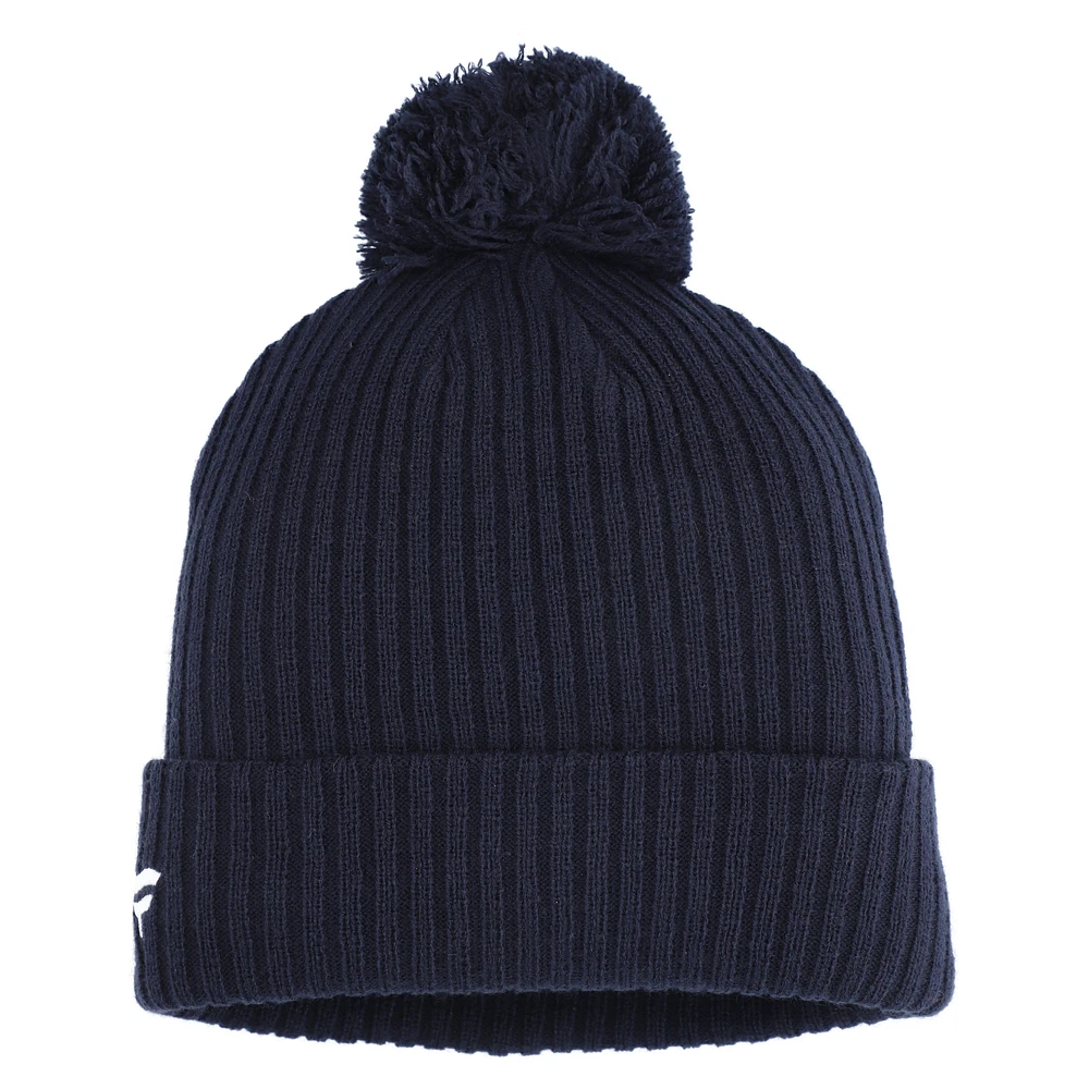 Bonnet en tricot à revers et pompon Seattle Kraken True Navy Fanatics pour homme