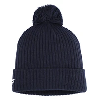 Bonnet en tricot à revers et pompon Seattle Kraken True Navy Fanatics pour homme