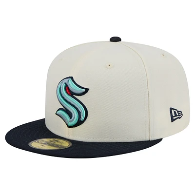 Casquette ajustée bicolore 59FIFTY Seattle Kraken Chrome pour homme de New Era
