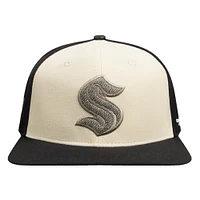 Men's Pro Standard  Cream Seattle Kraken French Terry Snapback Hat