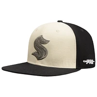 Men's Pro Standard  Cream Seattle Kraken French Terry Snapback Hat