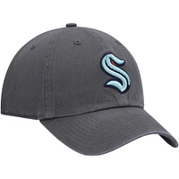 Men's '47 Charcoal Seattle Kraken Clean Up Adjustable Hat