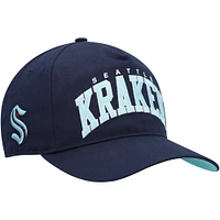 Casquette '47 Deep Sea Blue Seattle Kraken Block Arch Hitch Snapback pour homme