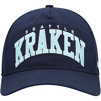 Casquette '47 Deep Sea Blue Seattle Kraken Block Arch Hitch Snapback pour homme