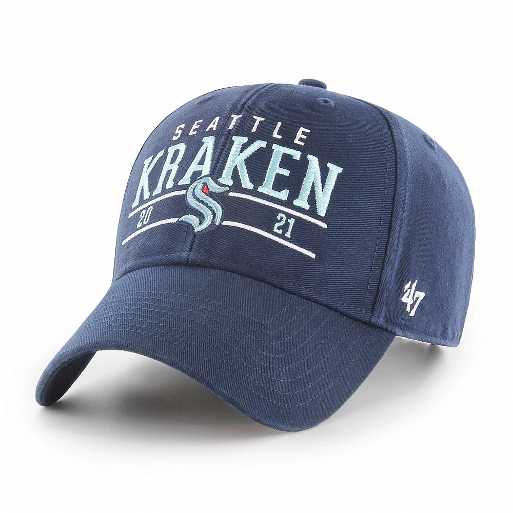 Casquette réglable '47 Deep Sea Blue Seattle Kraken Centerline MVP pour homme