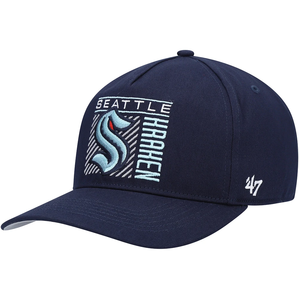 Casquette '47 Deep Sea Blue Seattle Kraken Reflex Hitch Snapback pour homme