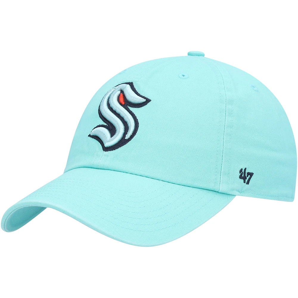 Casquette réglable '47 Seattle Kraken Logo Clean Up bleu clair pour homme