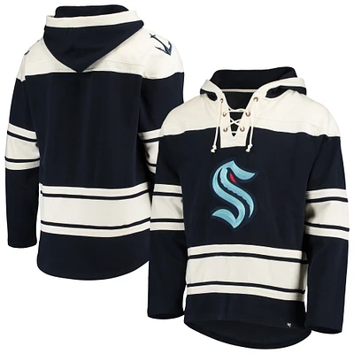 Men's '47 Navy Seattle Kraken Superior Lacer Pullover Hoodie