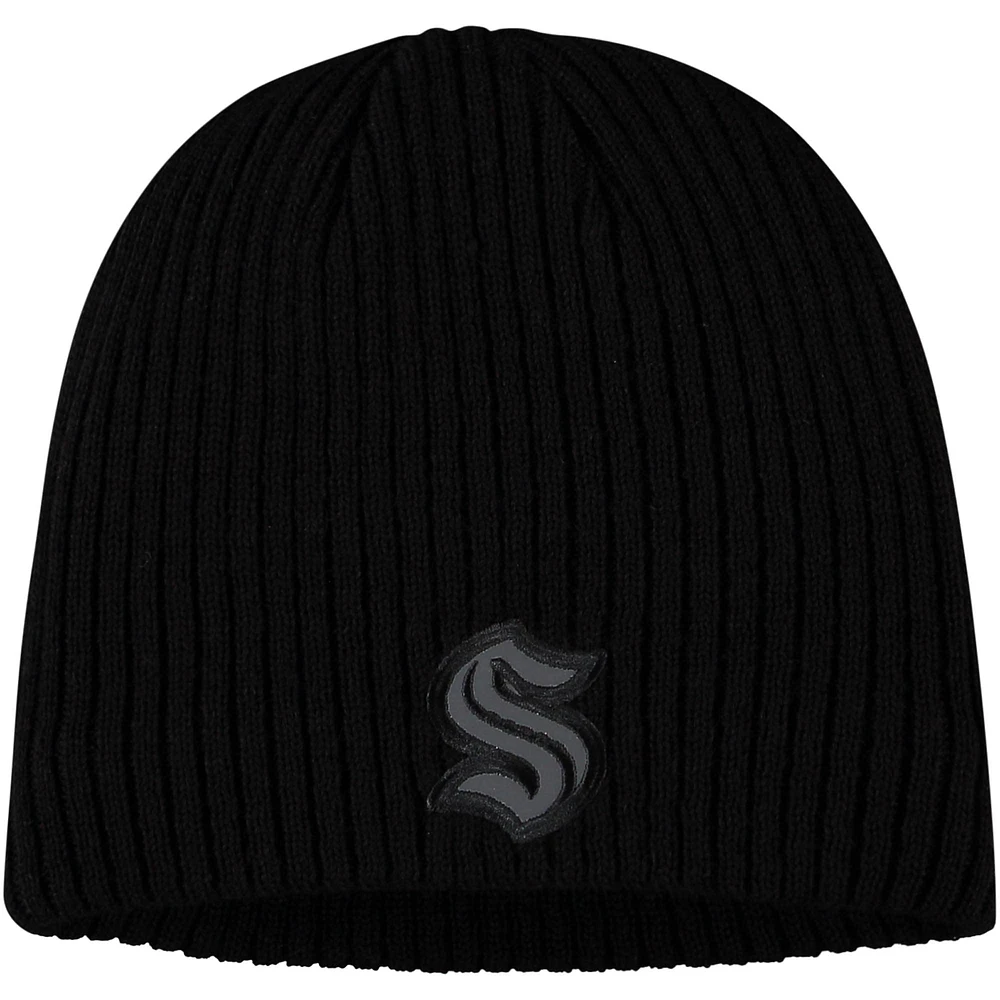 Bonnet en tricot adidas Seattle Kraken Locker Room pour hommes COLD.RDY noir
