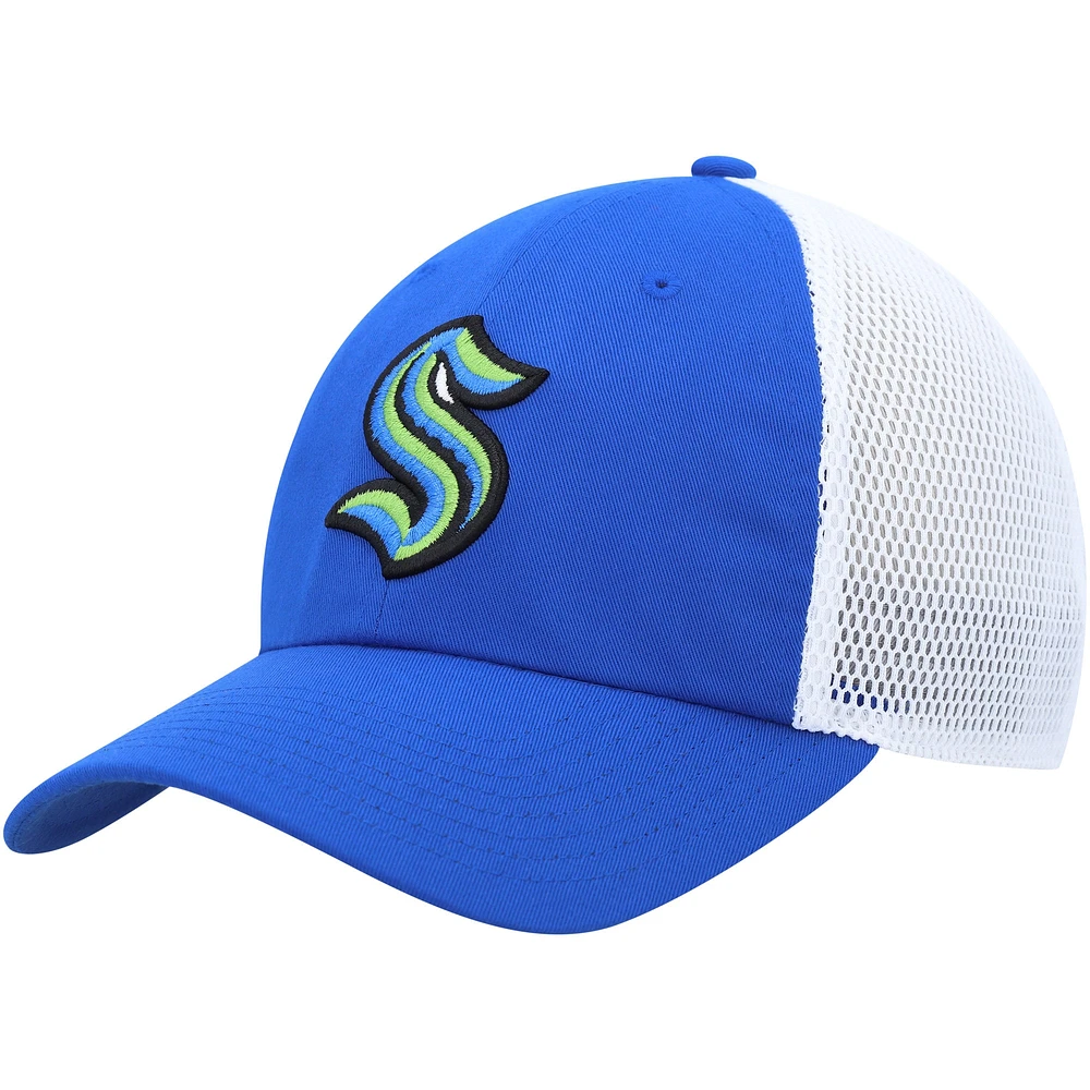 Casquette réglable adidas Seattle Kraken Color Pop Trucker pour hommes, bleu