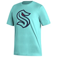 Men's adidas Brandon Tanev Teal Seattle Kraken Reverse Retro 2.0 Name & Number T-Shirt