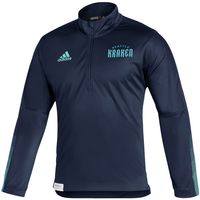 Men's adidas Deep Sea Blue Seattle Kraken Primeblue Quarter-Zip Jacket