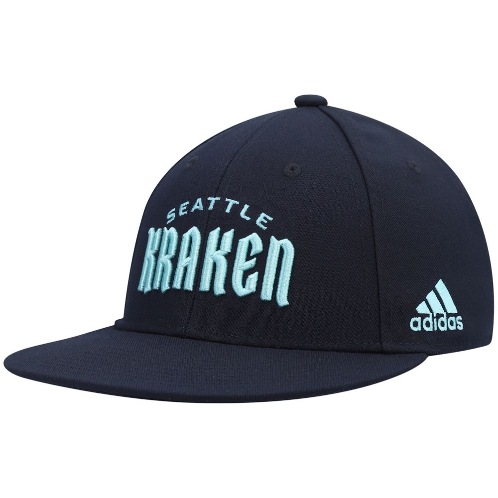 Men's adidas Deep Sea Blue Seattle Kraken Team Snapback Hat