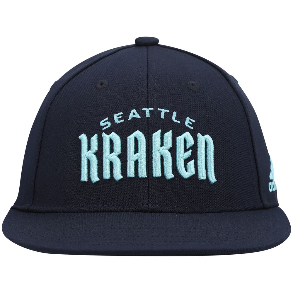 Men's adidas Deep Sea Blue Seattle Kraken Team Snapback Hat