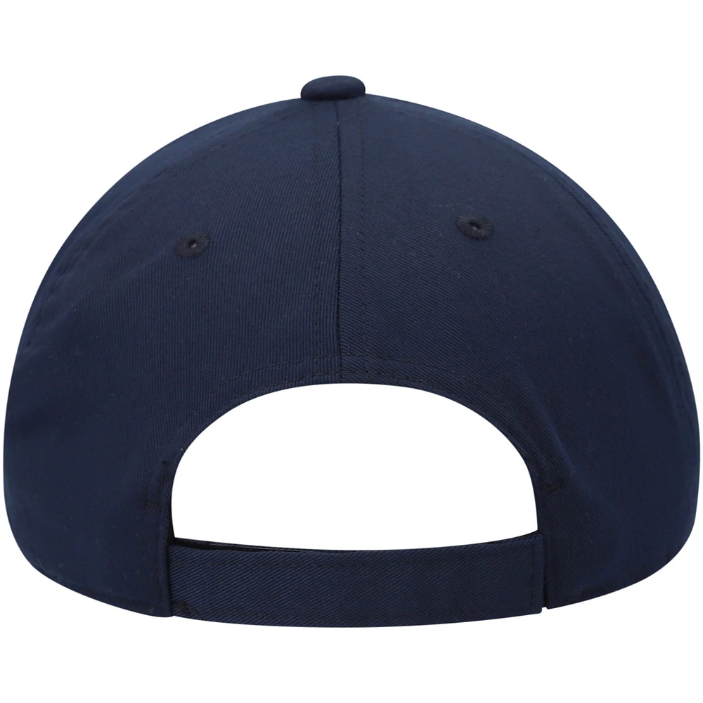 Casquette réglable à trois bandes adidas Seattle Kraken Locker Room Primegreen pour homme, bleu marine