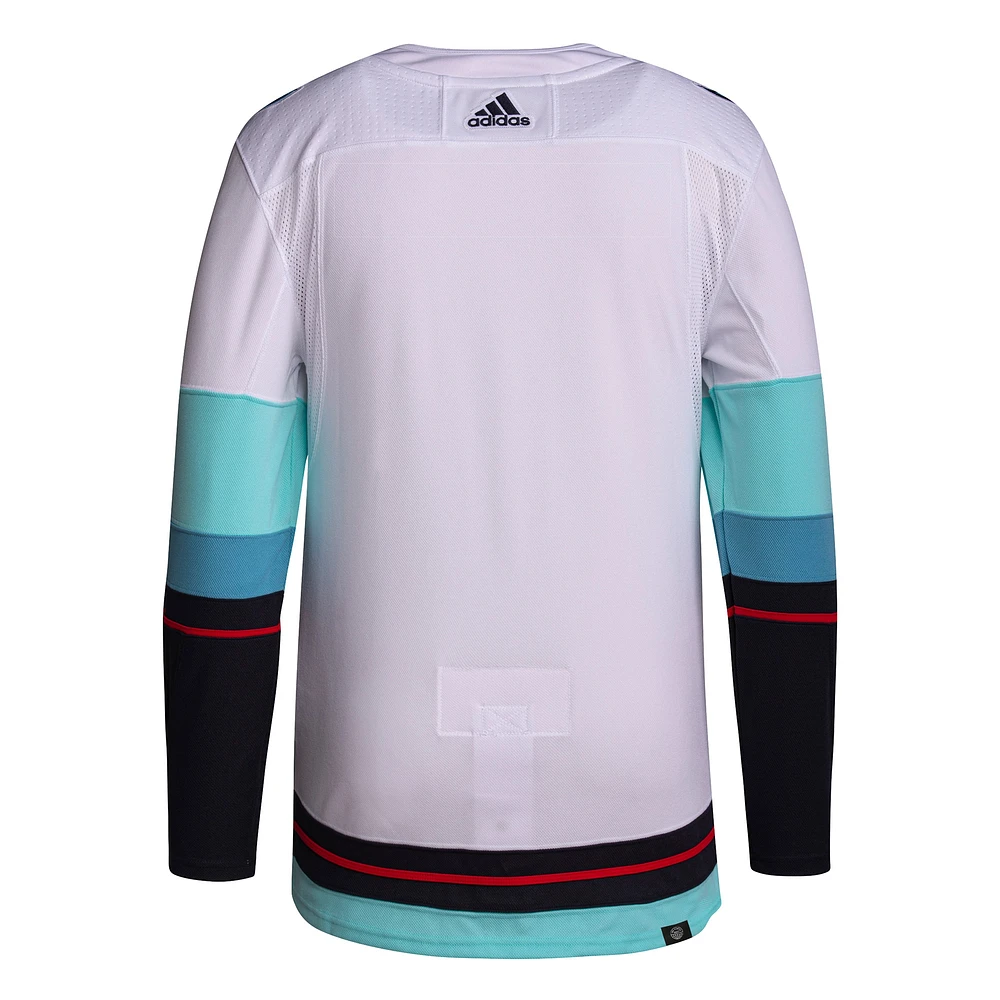 Men's adidas White Seattle Kraken Away - Authentic Primegreen Jersey