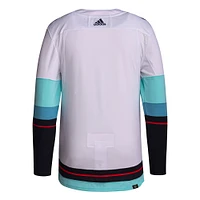 Men's adidas White Seattle Kraken Away - Authentic Primegreen Jersey