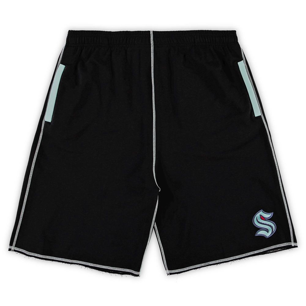 Men's Black Seattle Kraken Big & Tall French Terry Shorts