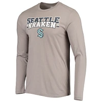 Men's Concepts Sport Gray/Deep Sea Blue Seattle Kraken Meter Long Sleeve T-Shirt & Pants Set