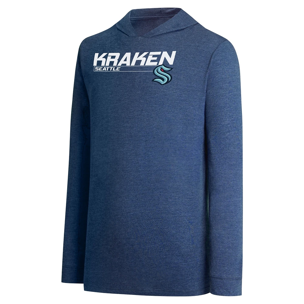 Men's Concepts Sport Gray/Deep Sea Blue Seattle Kraken Meter Pullover Hoodie & Jogger Pants Set