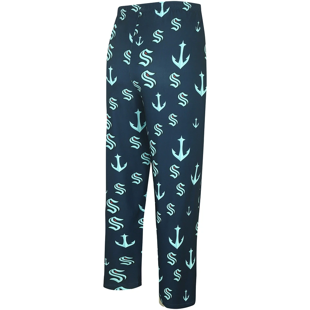 Pantalon de nuit en tricot Concepts Sport Navy Seattle Kraken Gauge pour hommes